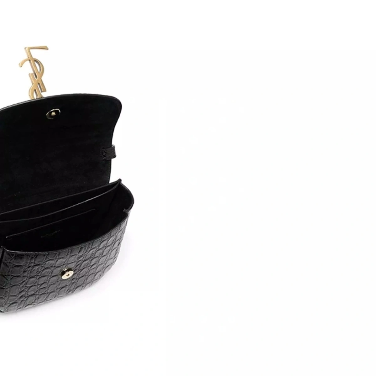 Geanta de mana Saint Laurent Kaia Croco Shoulder Bag - Img 3