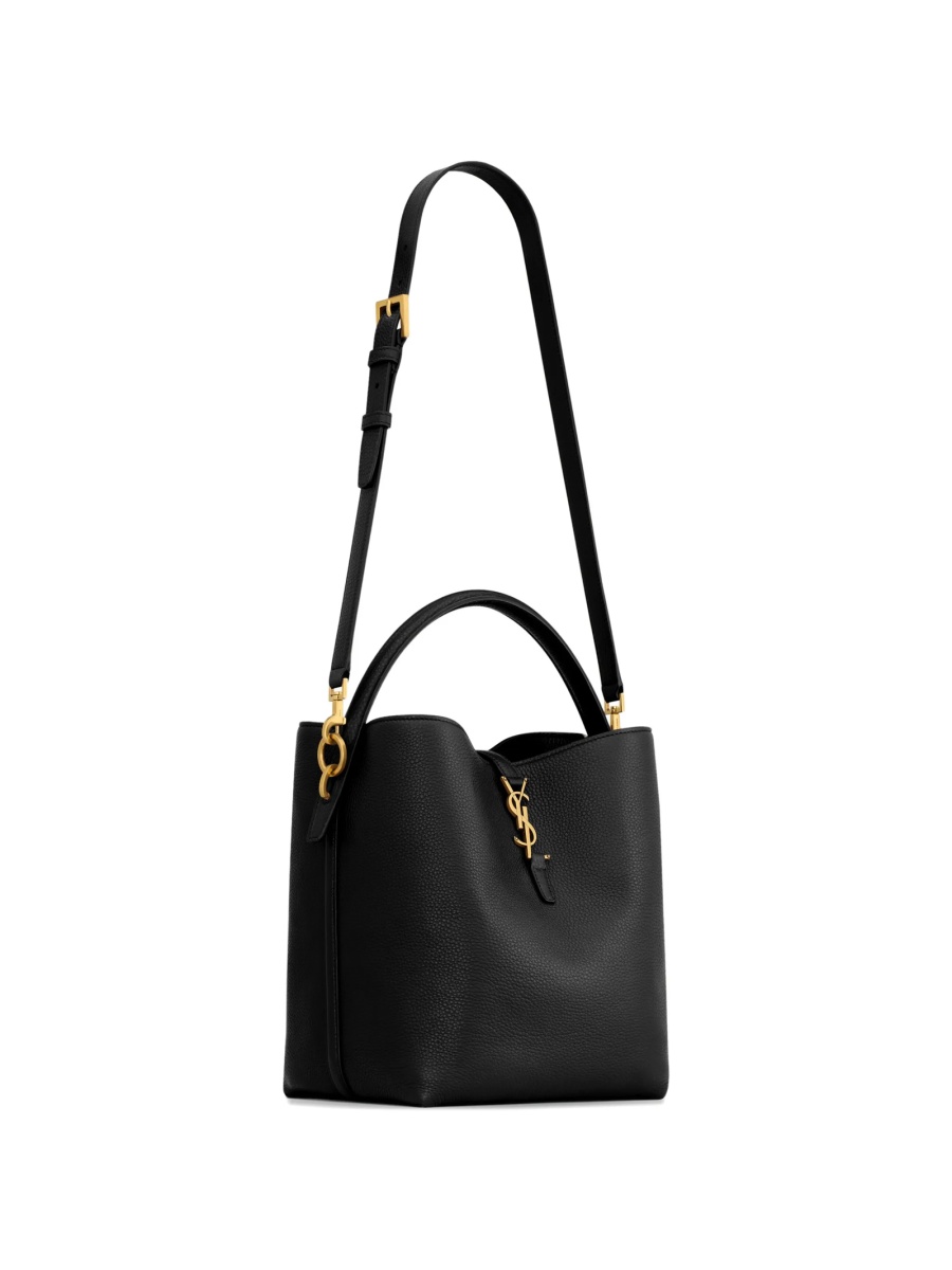 Geanta de mana Saint Laurent neagra din piele - Img 3