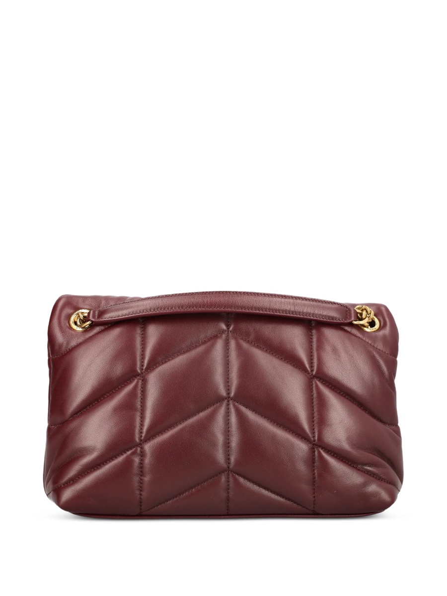 Geanta de mana Saint Laurent Puffer rosie din piele - Img 2