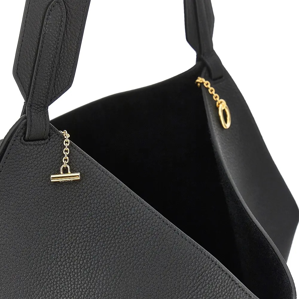 Geanta de mana Small leather 'Lotus' tote bag - Img 4