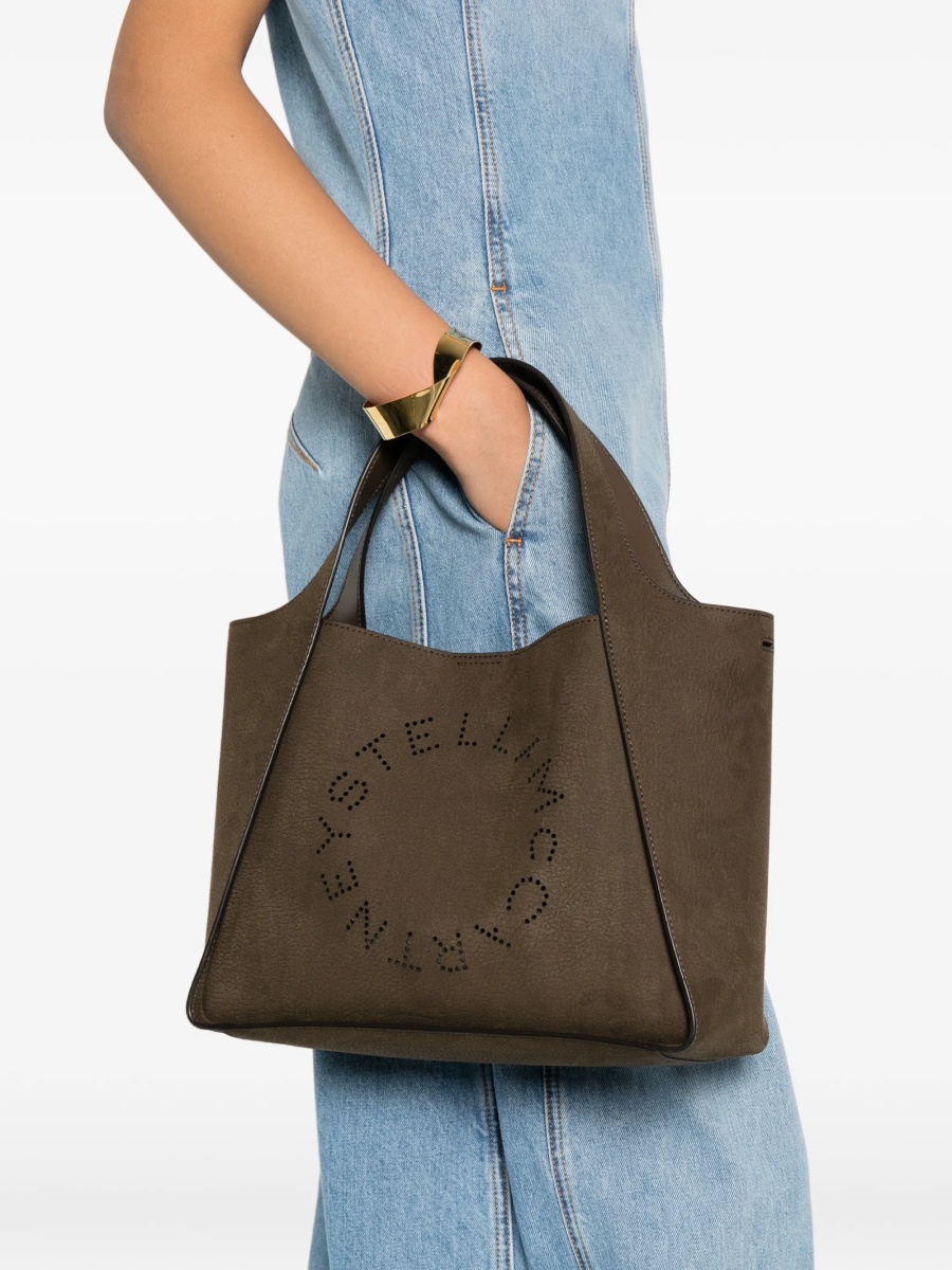 Geanta de mana Stella McCartney maro din polyester - Img 2