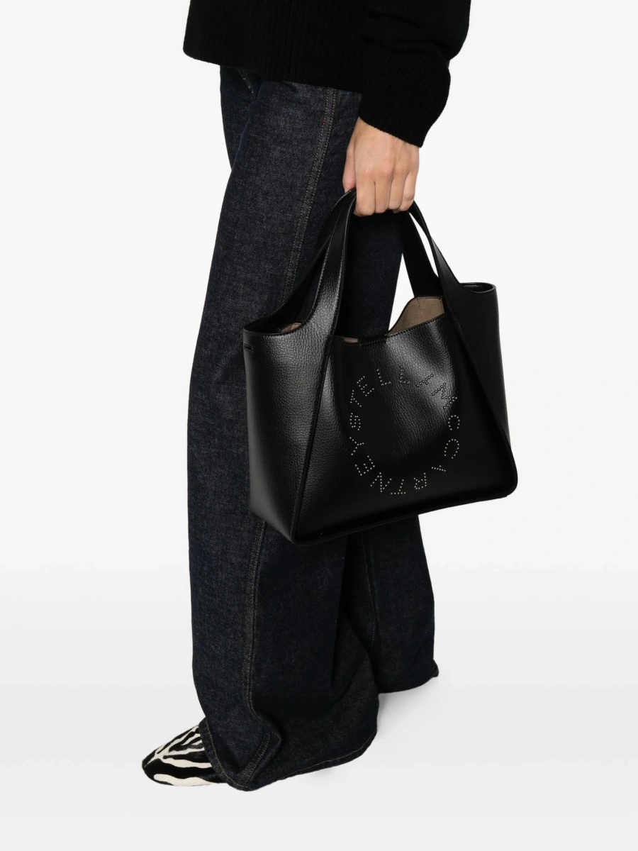 Geanta de mana Stella McCartney neagra din poliamida si poliuretan - Img 2
