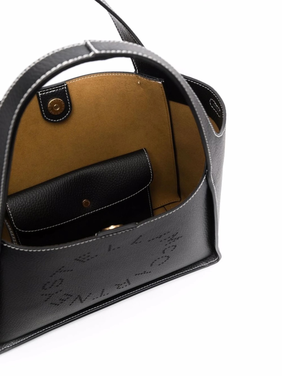 Geanta de mana Stella McCartney neagra din poliamida si poliuretan - Img 5