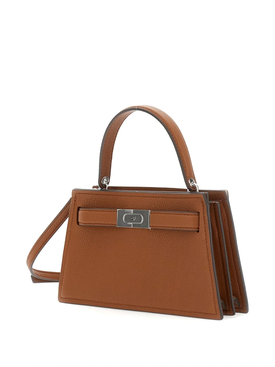 Geanta de mana Tory Burch maro din piele - Img 3