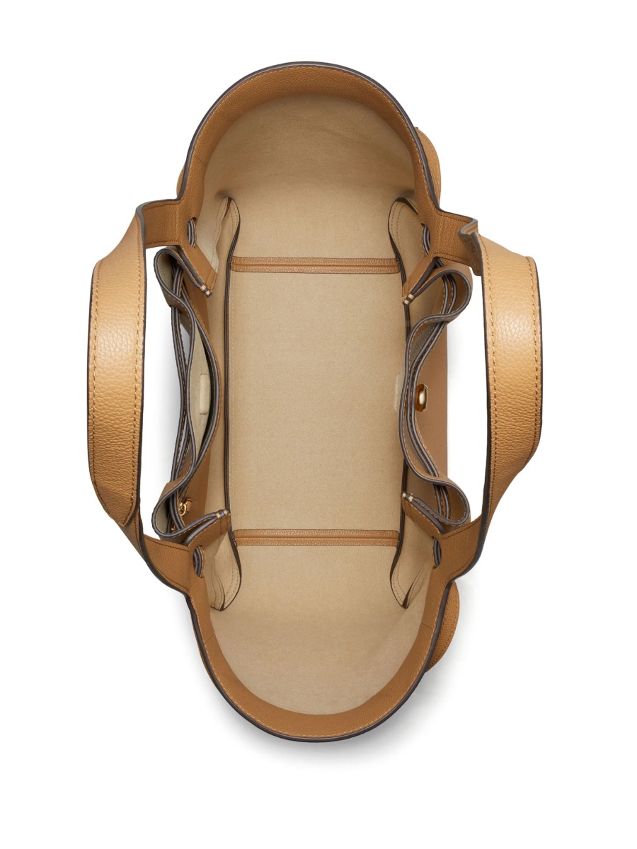 Geanta de mana Tory Burch maro din piele - Img 4