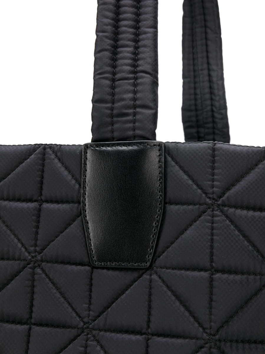 Geanta de mana VEECOLLECTIVE neagra din nylon si piele - Img 4
