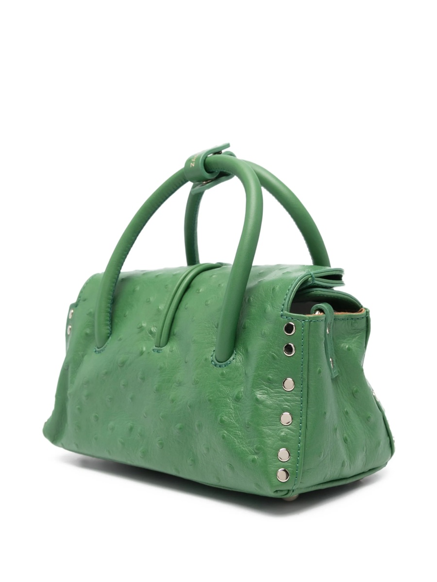 Geanta de mana Zanellato verde din piele - Img 2