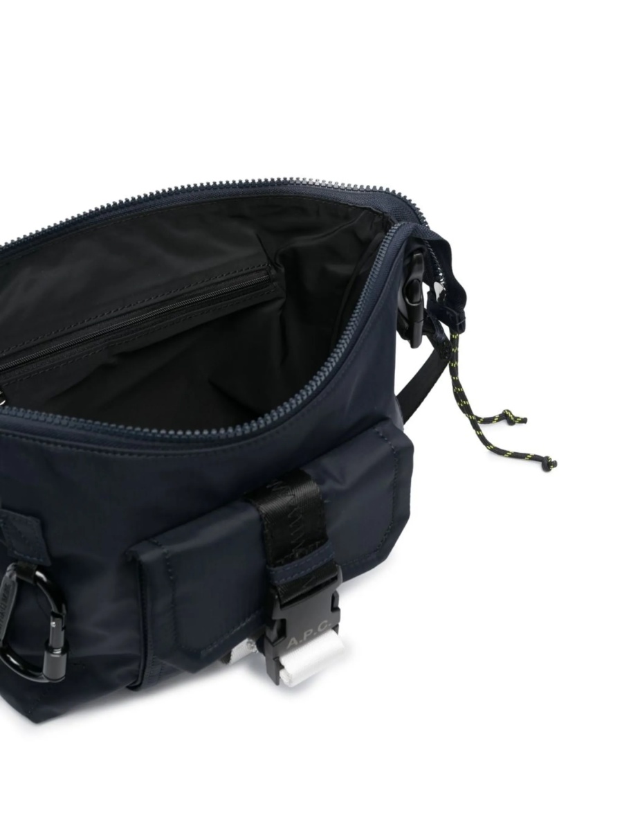 Geanta de umar A.P.C. albastra din nylon - Img 5