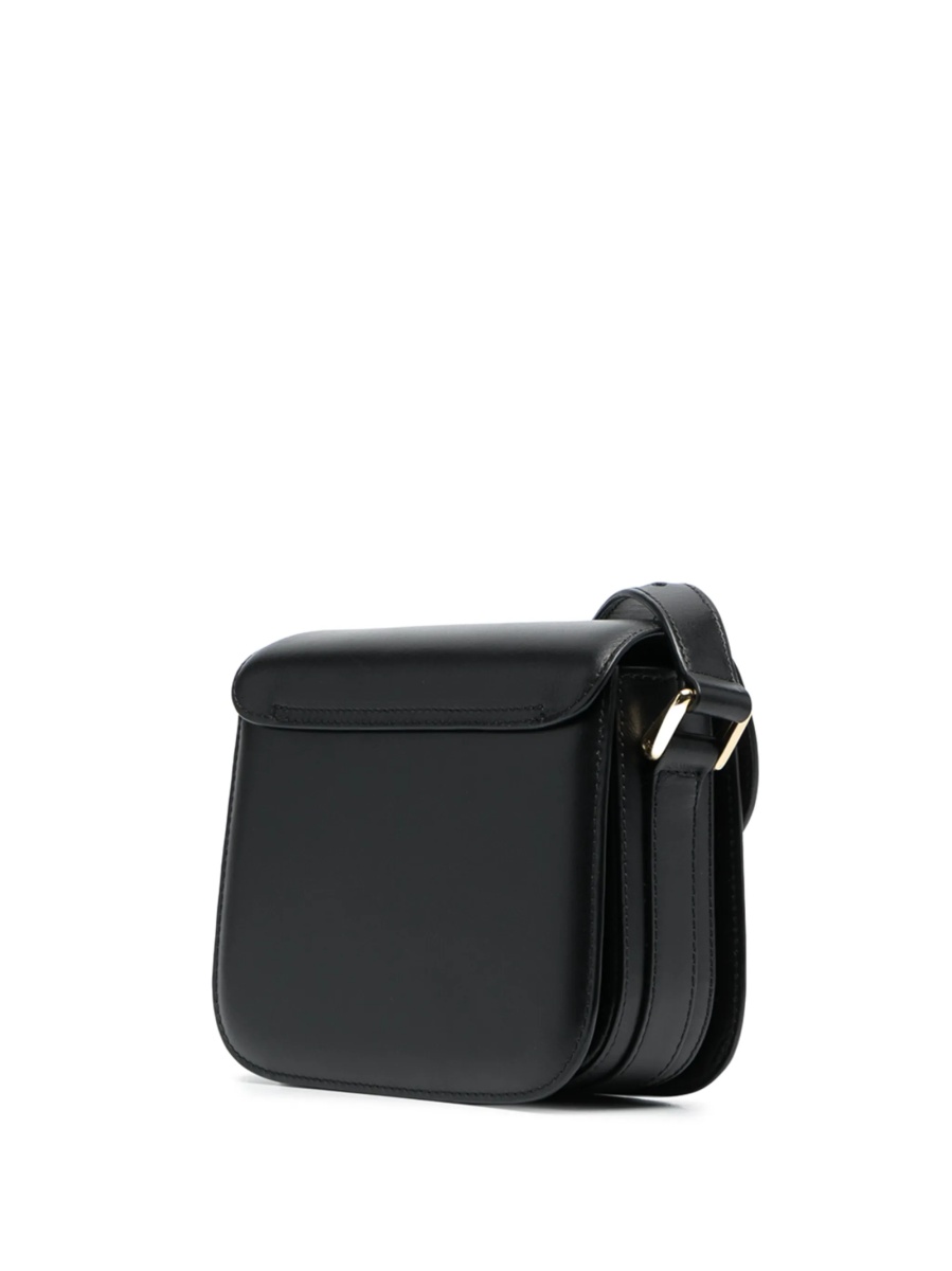 Geanta de umar A.P.C. neagra din piele - Img 3