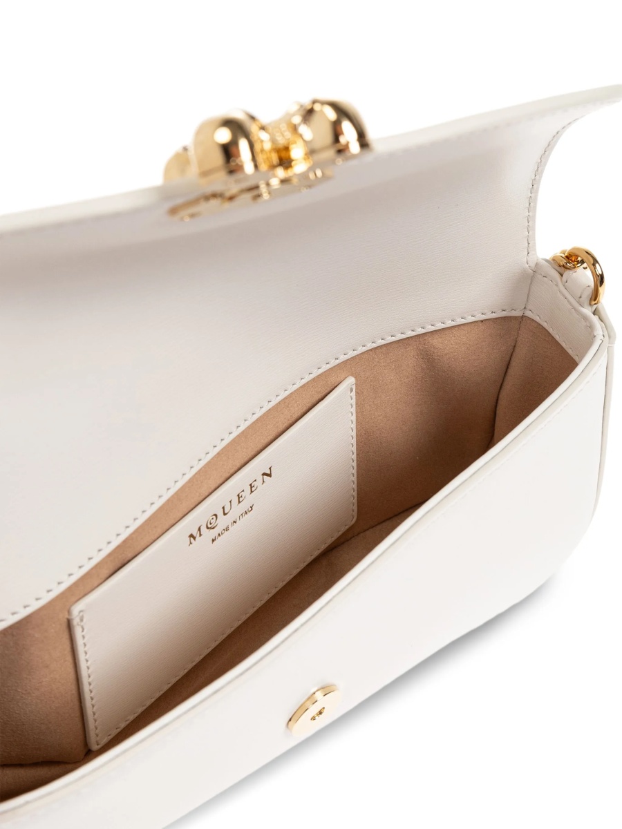 Geanta de umar Alexander McQueen alba din piele - Img 5