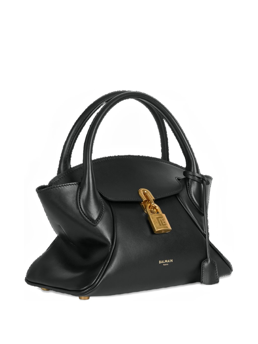 Geanta de umar Balmain neagra din piele - Img 5