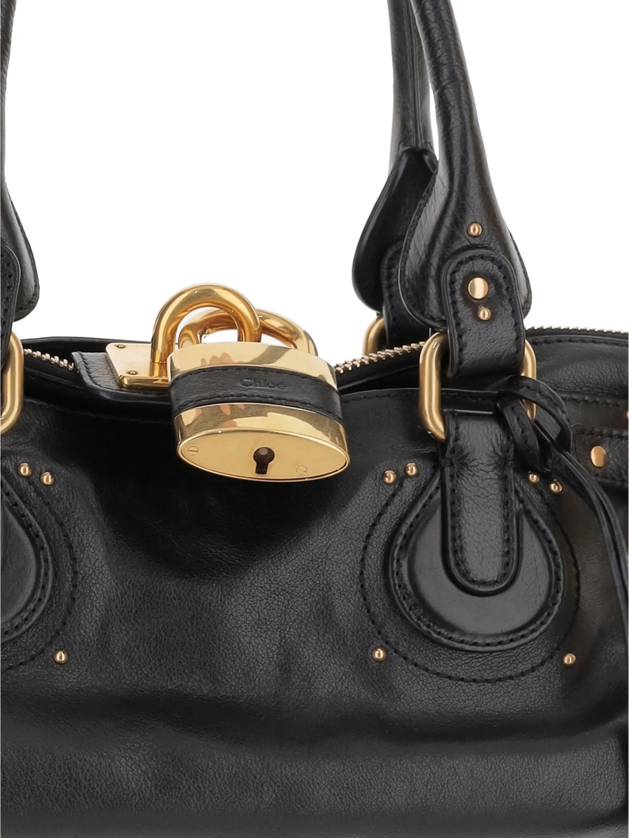 Geanta de umar Chloe neagra din piele - Img 4