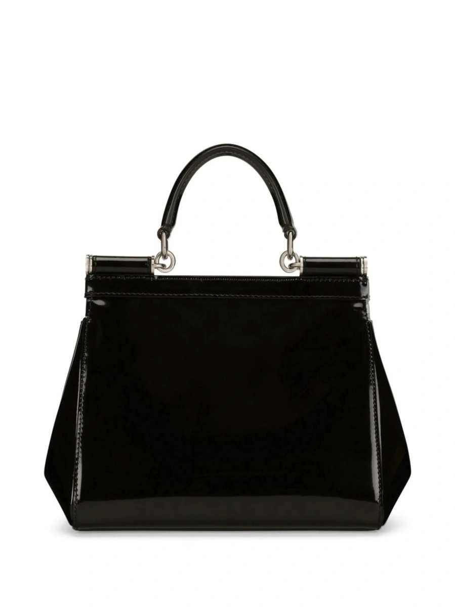 Geanta de umar Dolce &amp; Gabbana Sicily neagra din piele - Img 3