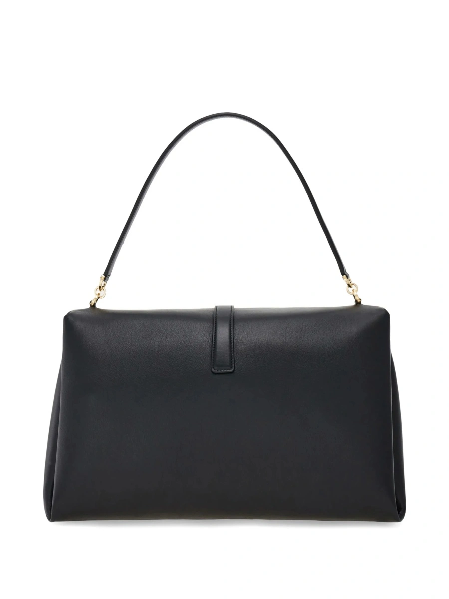 Geanta de umar Ferragamo gancini neagra din piele - Img 4