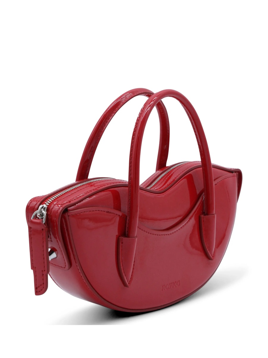 Geanta de umar Fiorucci rosie din piele - Img 3