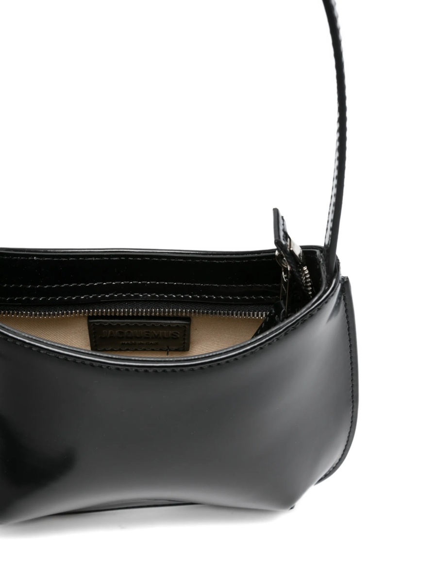 Geanta de umar JACQUEMUS Bisou neagra din piele - Img 5