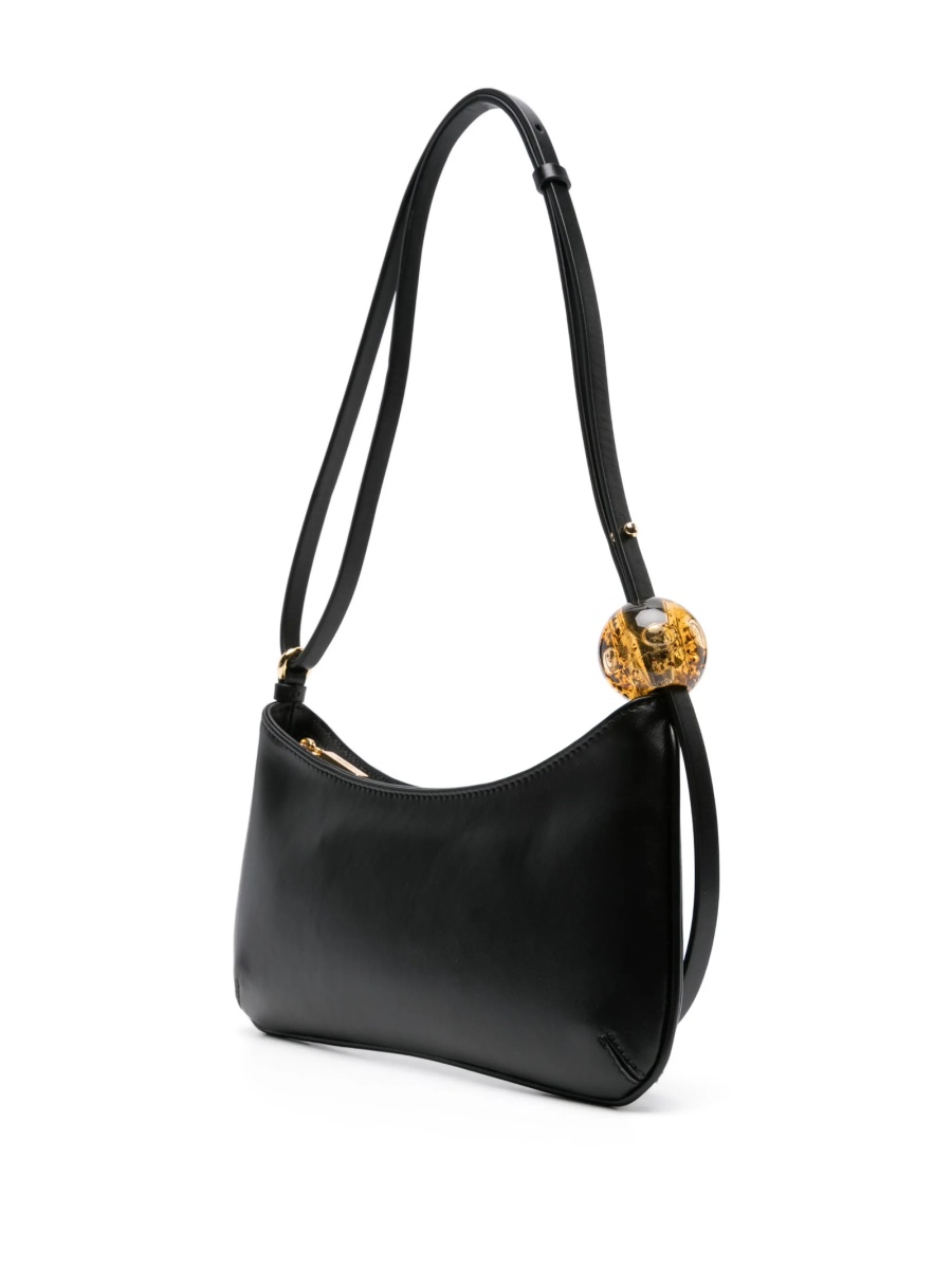 Geanta de umar JACQUEMUS Bisou neagra din piele - Img 3