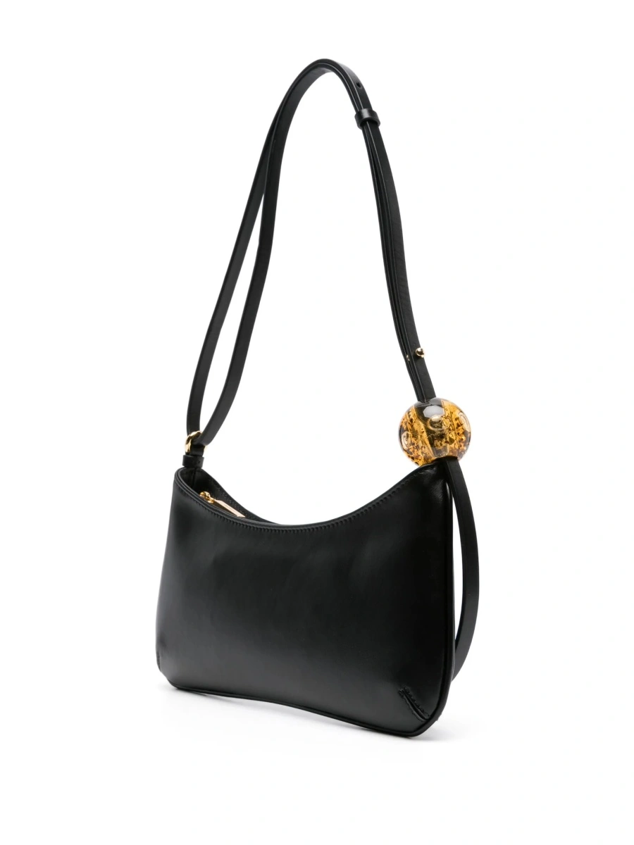 Geanta de umar JACQUEMUS Bisou neagra din piele - Img 3