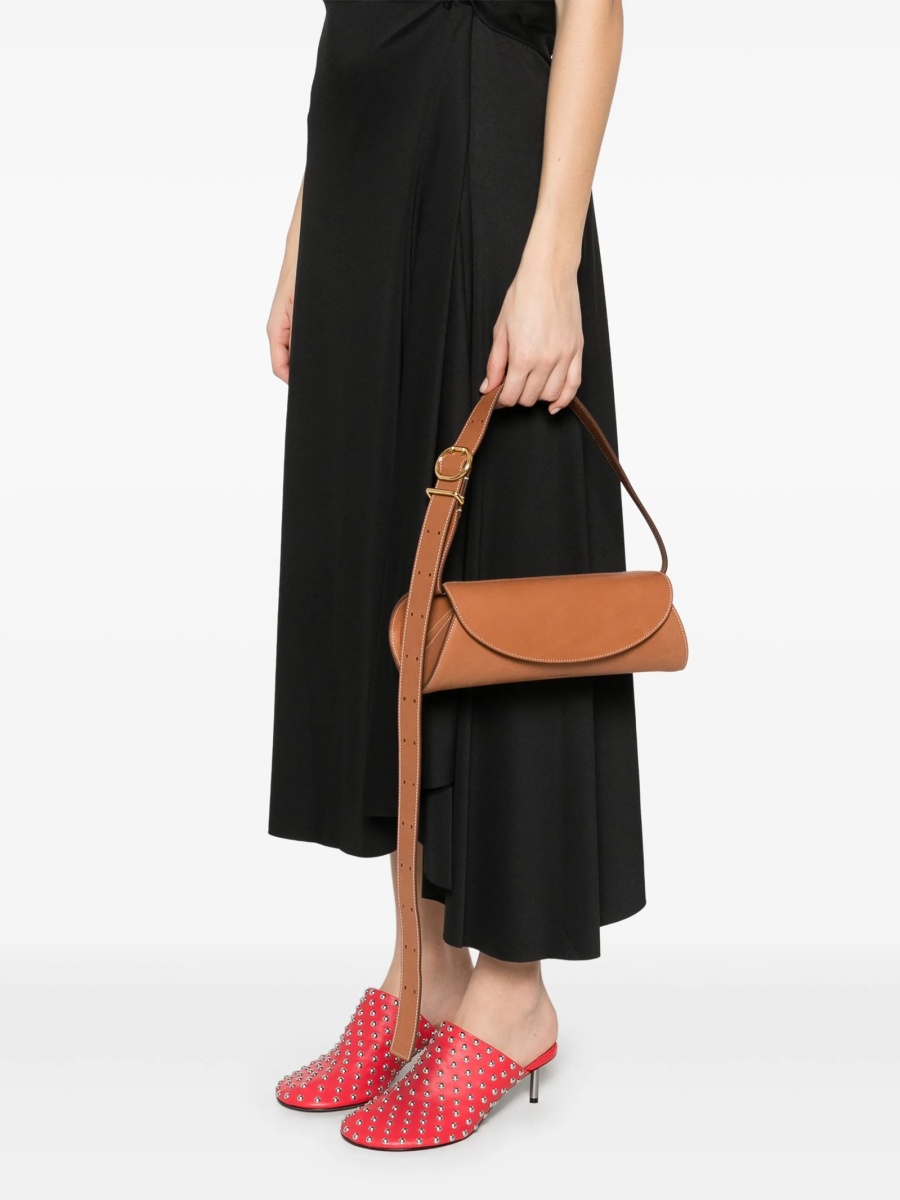 Geanta de umar Jil Sander maro din piele - Img 2