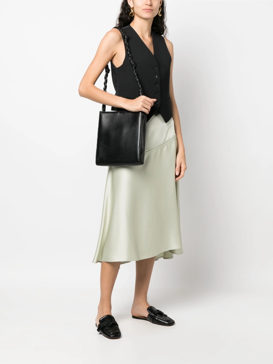 Geanta de umar Jil Sander neagra din piele - Img 2