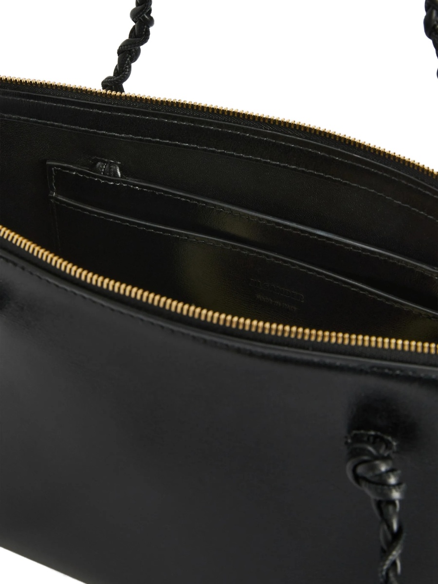 Geanta de umar Jil Sander neagra din piele - Img 3