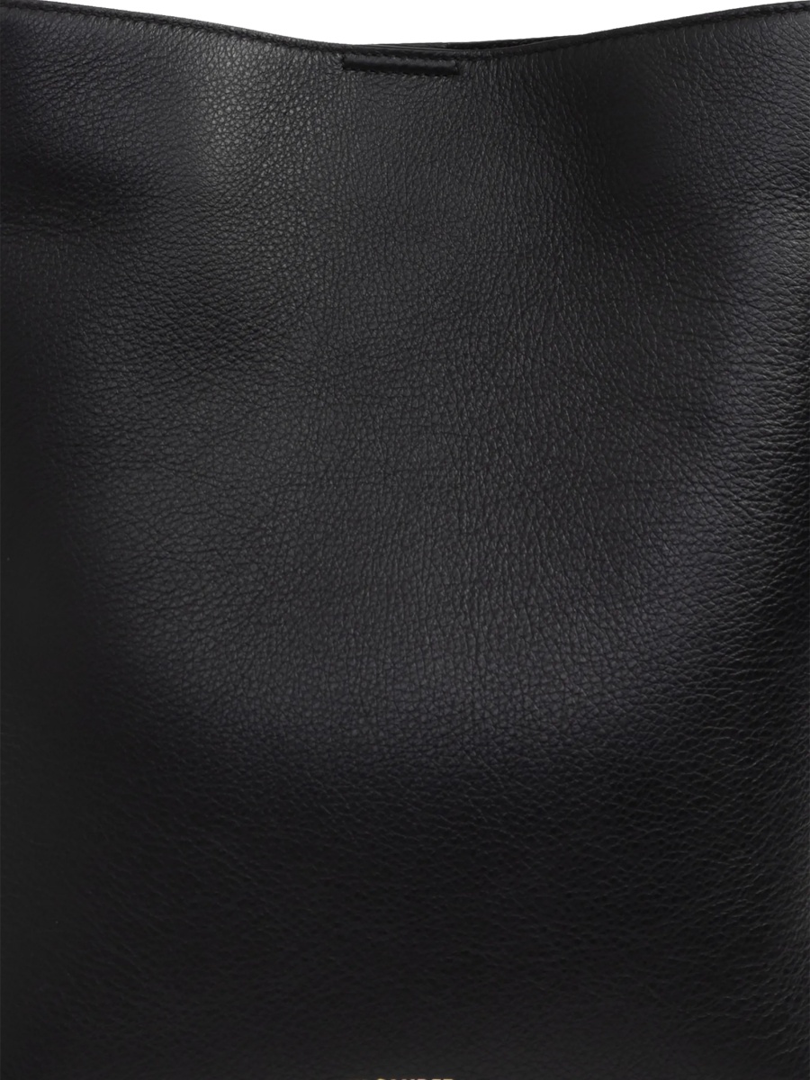 Geanta de umar Jil Sander neagra din piele - Img 5