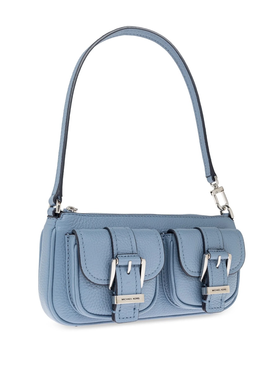 Geanta de umar Michael Kors albastra din piele - Img 4