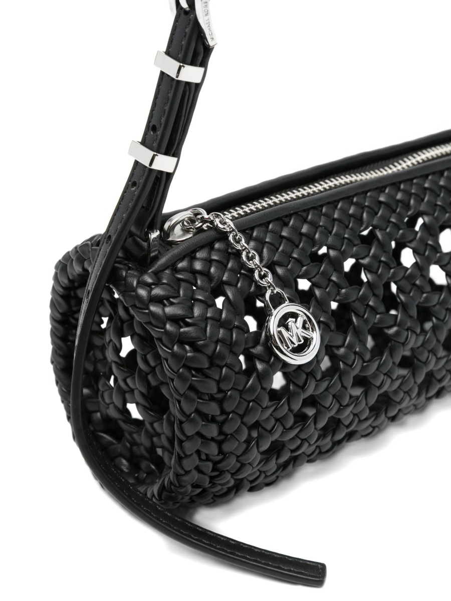 Geanta de umar Michael Kors neagra din poliuretan si polyester - Img 4