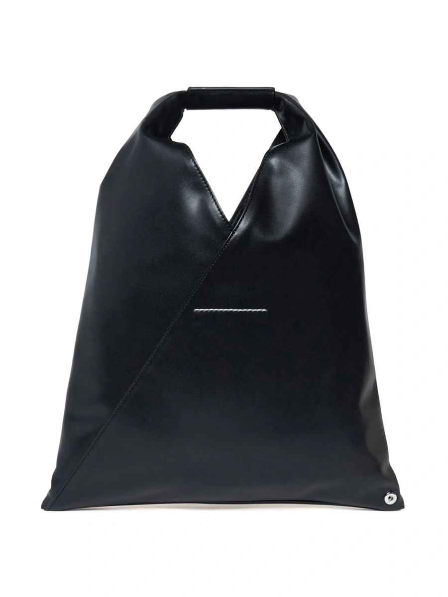 Geanta de umar MM6 Maison Margiela neagra din poliuretan - Img 2
