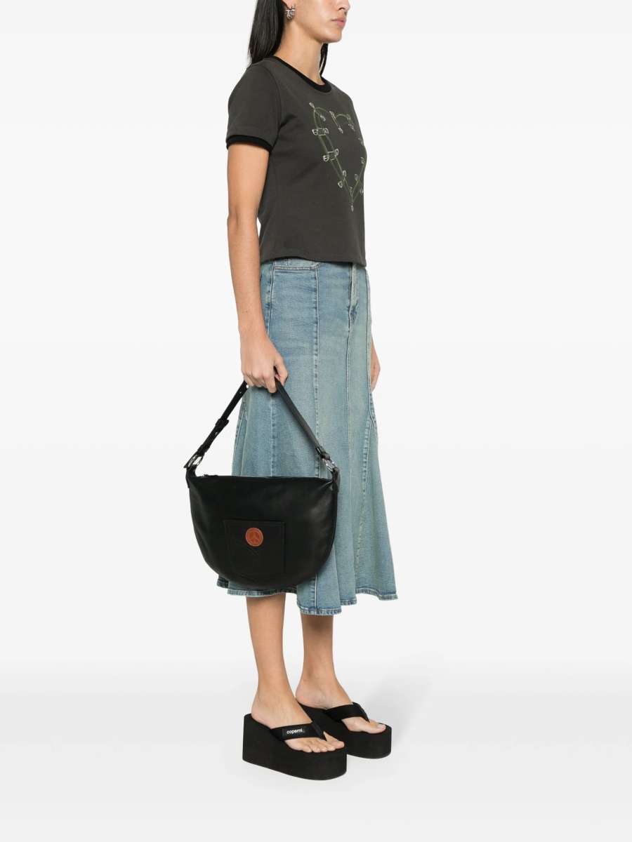 Geanta de umar MOSCHINO JEANS neagra din piele - Img 2