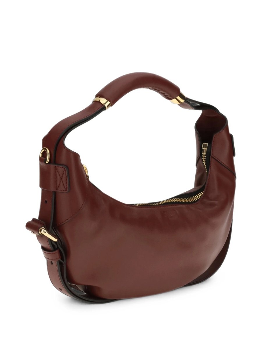 Geanta de umar Moschino maro din piele - Img 3