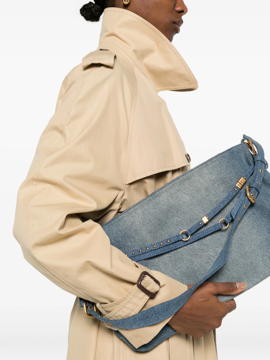 Geanta de umar Pinko albastra din polyester si bumbac - Img 2