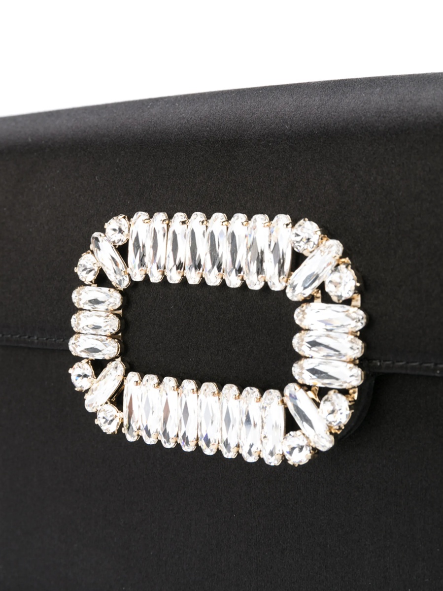 Geanta de umar Roger Vivier neagra din material textil - Img 4