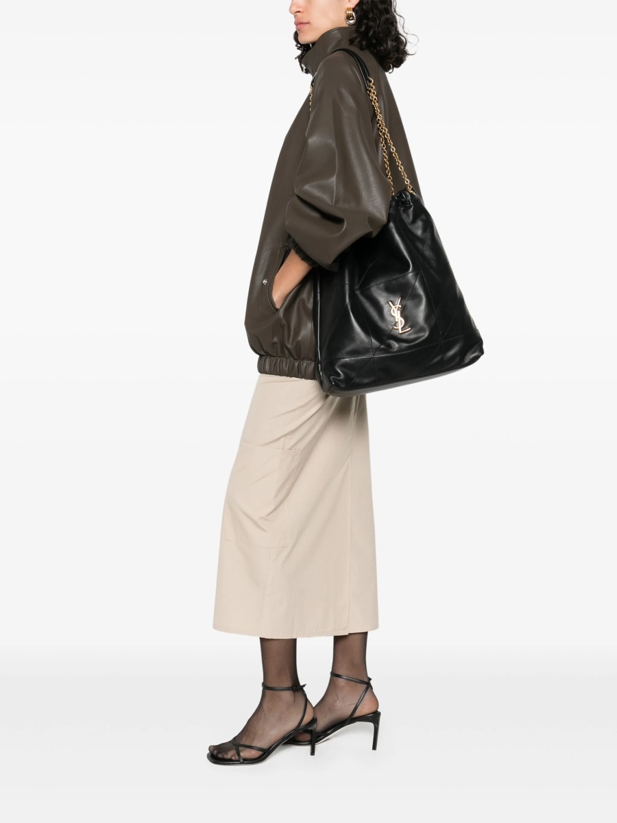 Geanta de umar Saint Laurent neagra din piele - Img 2