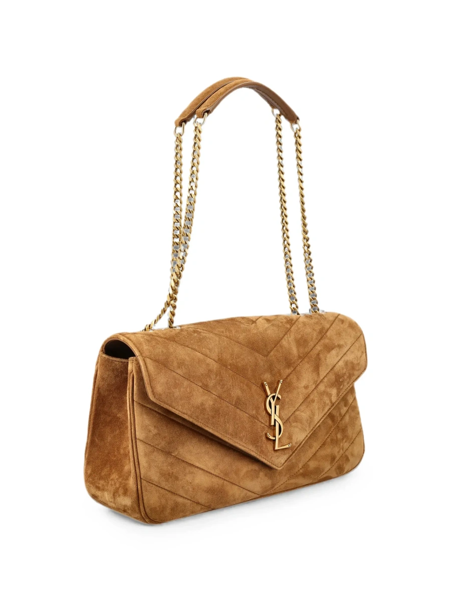 Geanta de umar SMALL LOULOU CHAIN BAG 7 SUEDE SATIN CALF - Img 5