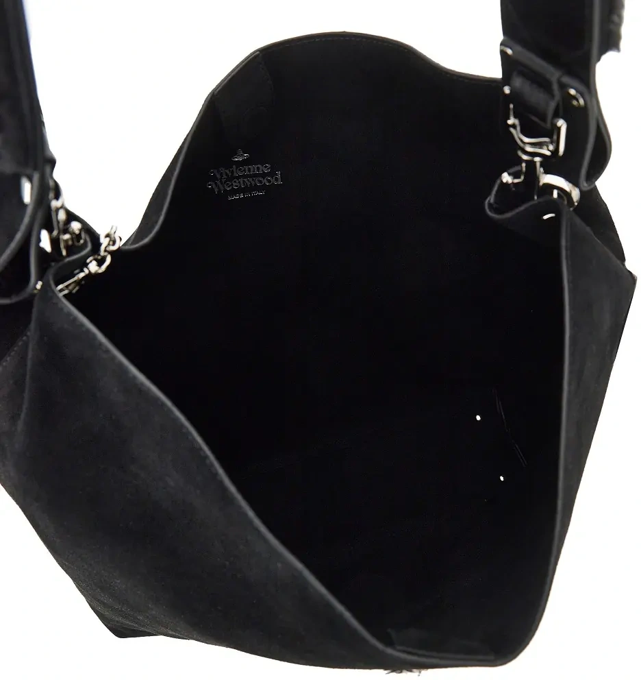 Geanta de umar Suede leather large 'Lottie' shoulder bag - Img 3