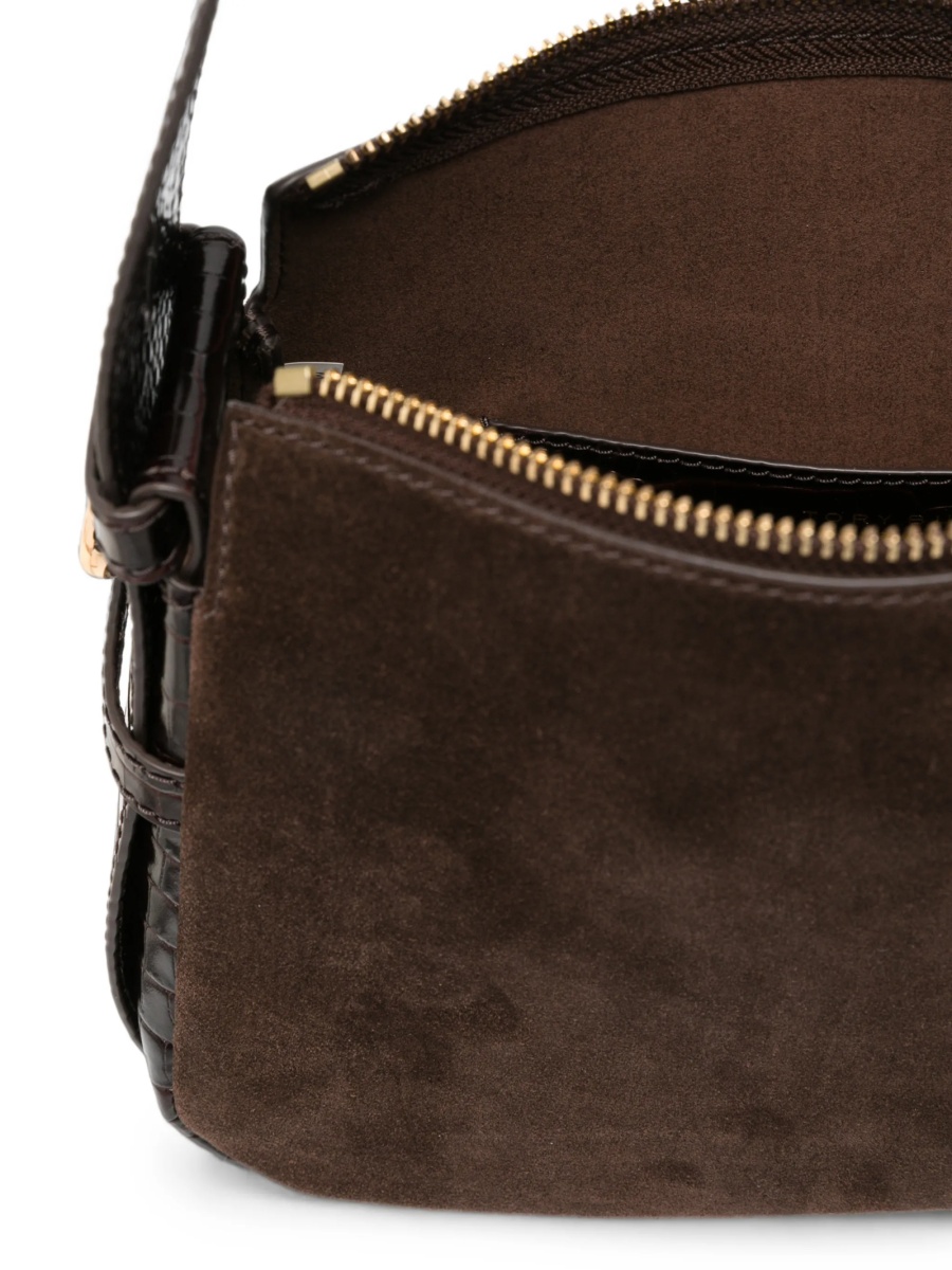 Geanta de umar Tory Burch maro din piele intoarsa - Img 5