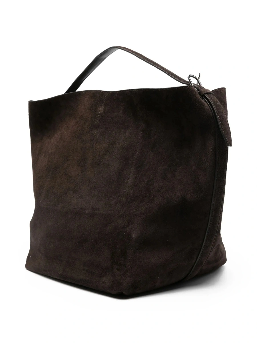Geanta de umar TOTÊME Medium-sized suede shoulder bag - Img 6