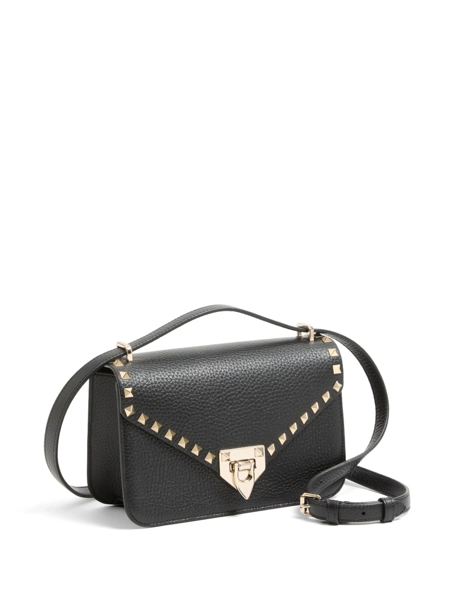 Geanta de umar Valentino Garavani Rockstud neagra din piele - Img 3