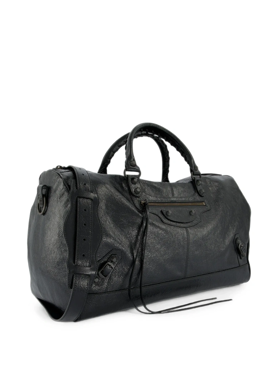 Geanta de voiaj Balenciaga neagra din piele - Img 5