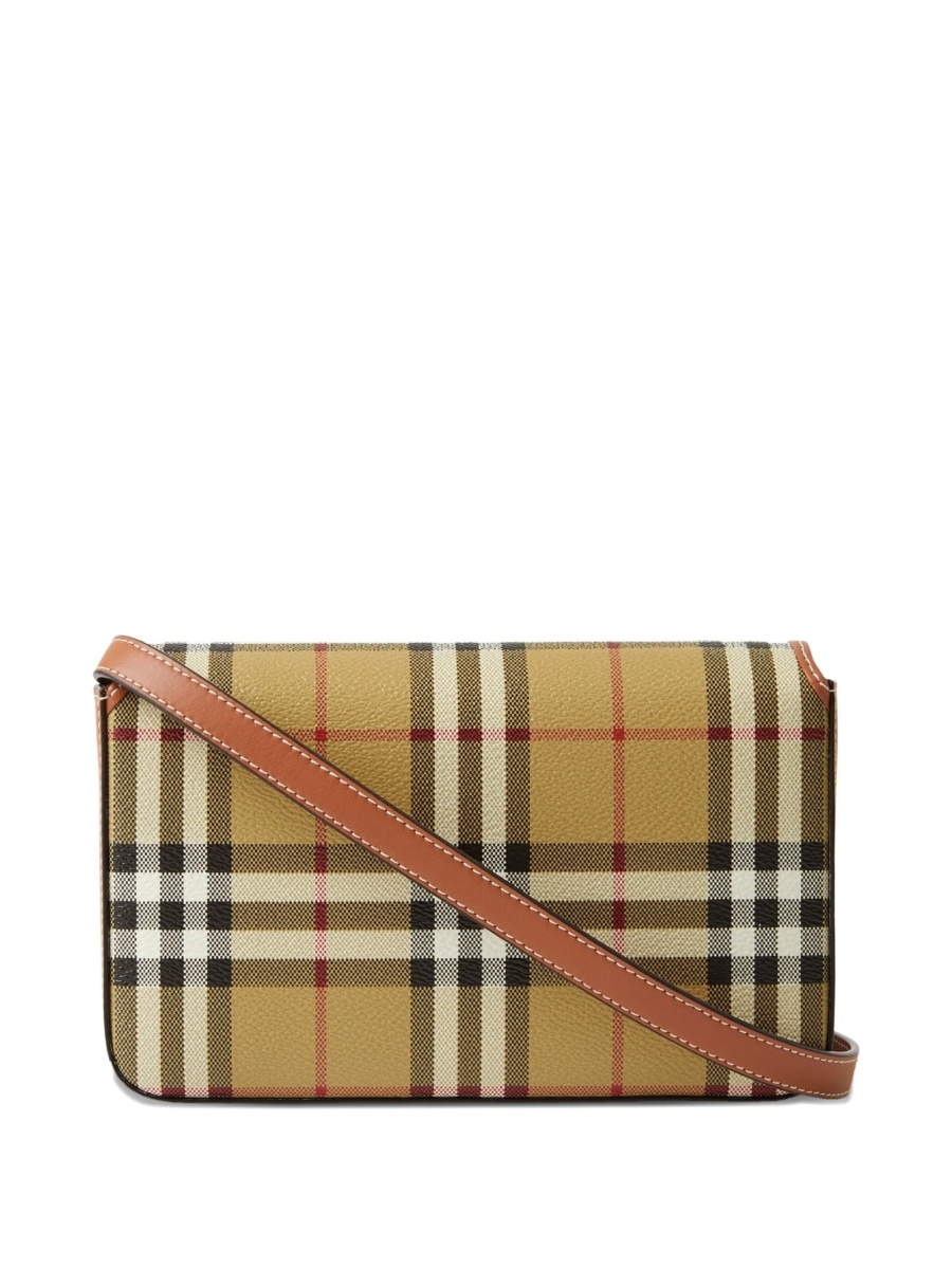 Geanta mini Burberry neutra din poliuretan si piele - Img 5