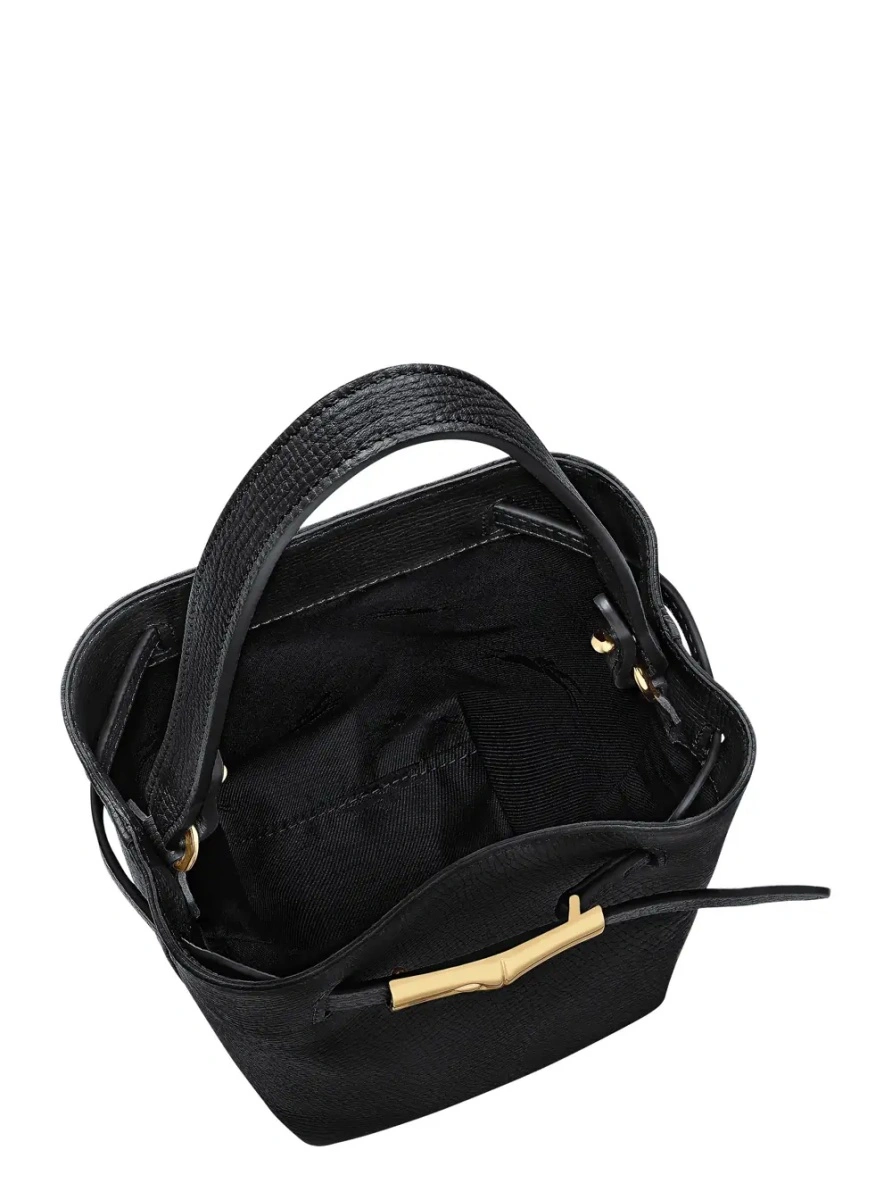 Geanta mini Longchamp neagra din piele - Img 3