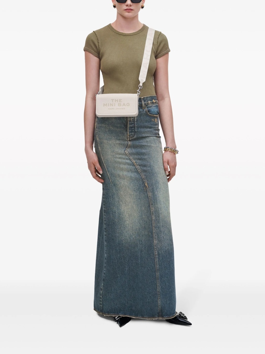 Geanta mini Marc Jacobs alba din piele - Img 2