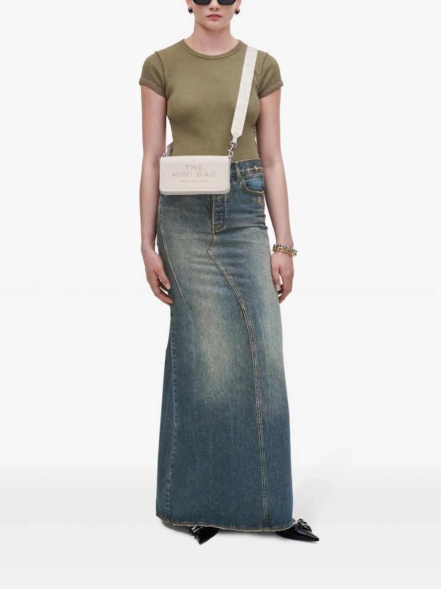Geanta mini Marc Jacobs alba din piele - Img 2