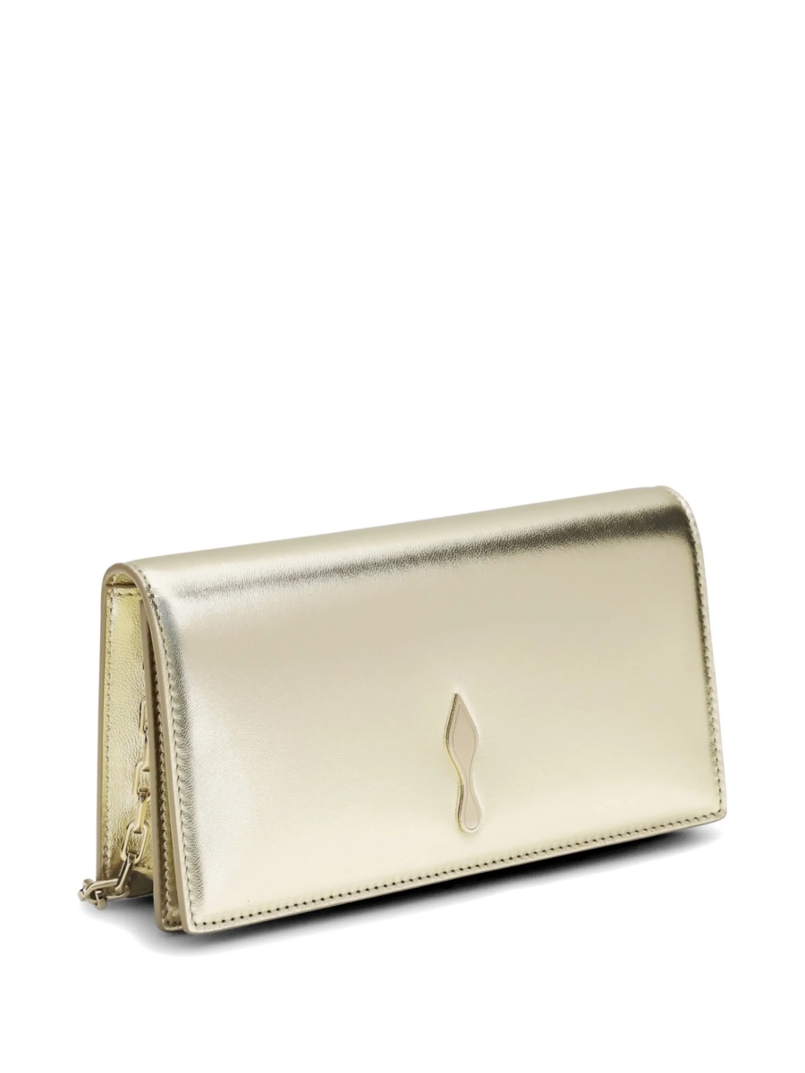 Geanta plic Christian Louboutin aurie din piele - Img 3