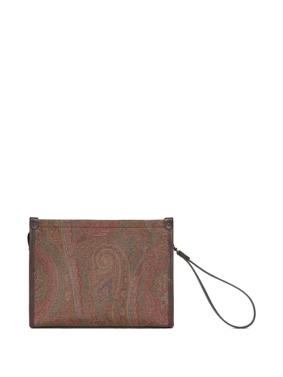 Geanta plic ETRO maro din pvc si material textil - Img 2