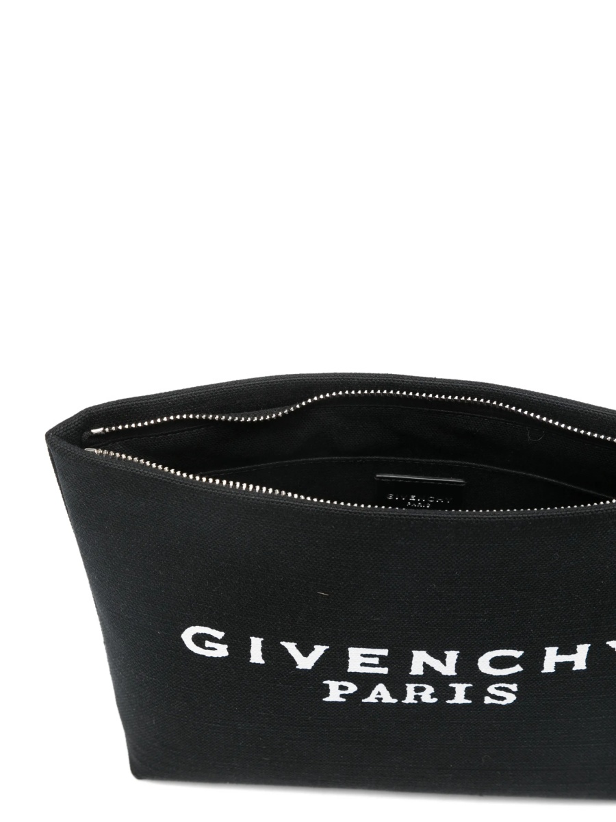 Geanta plic Givenchy neagra din poliuretan si bumbac - Img 5