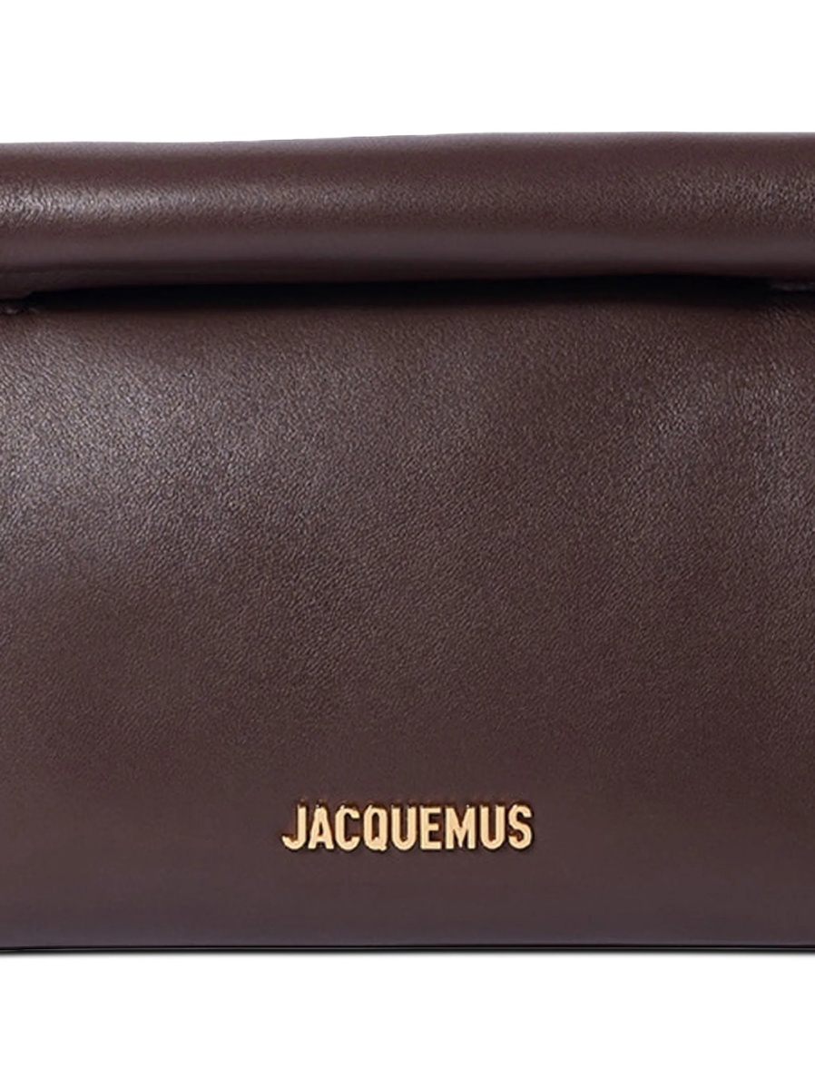 Geanta plic JACQUEMUS Rond Carré maro din piele - Img 2