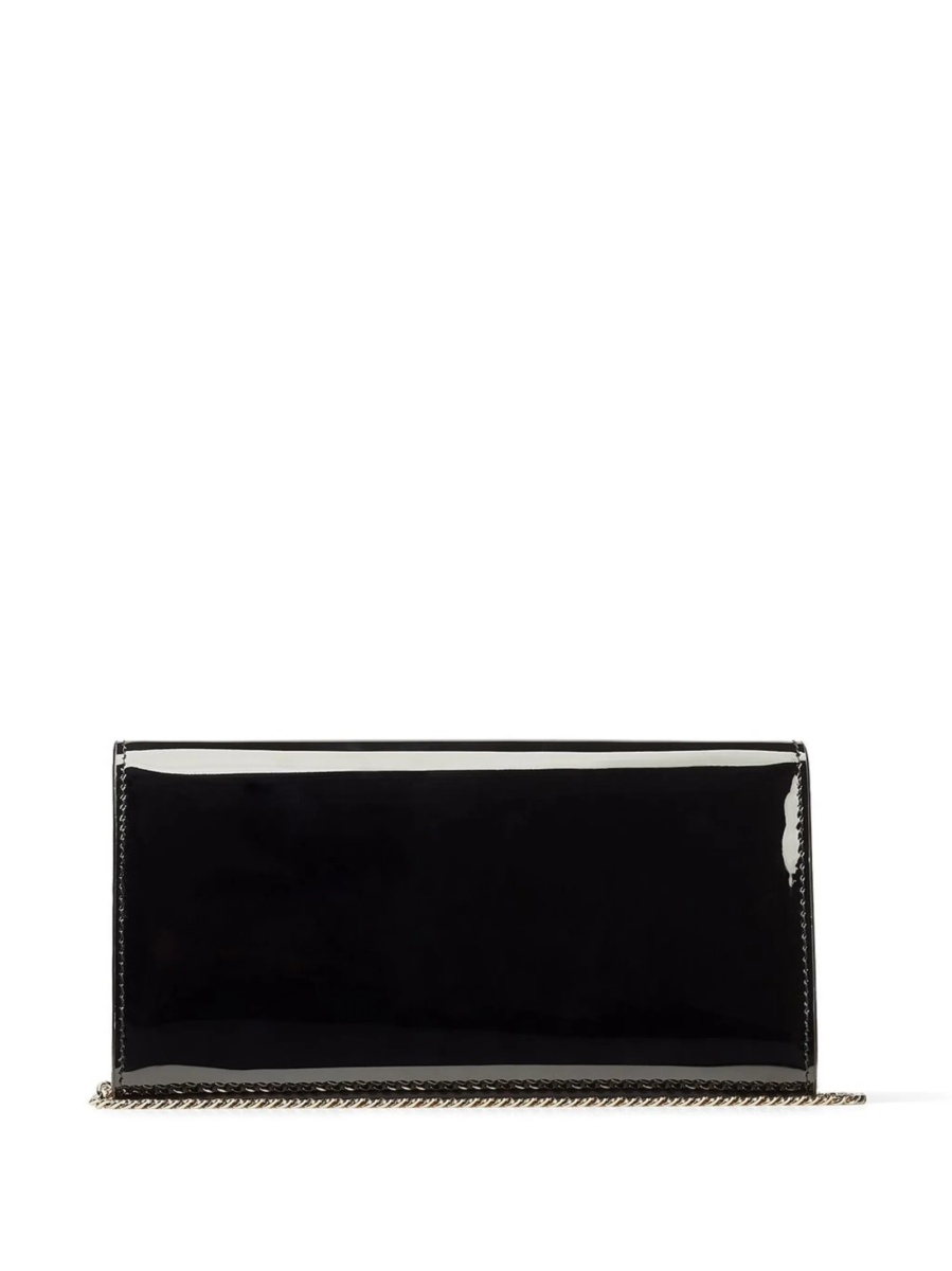 Geanta plic Jimmy Choo neagra din alama si piele - Img 2