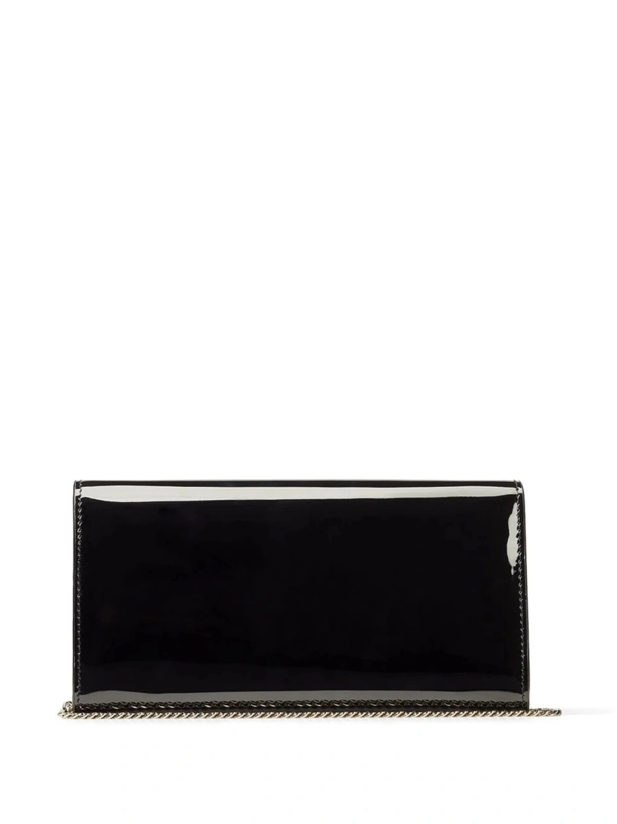 Geanta plic Jimmy Choo neagra din alama si piele - Img 2